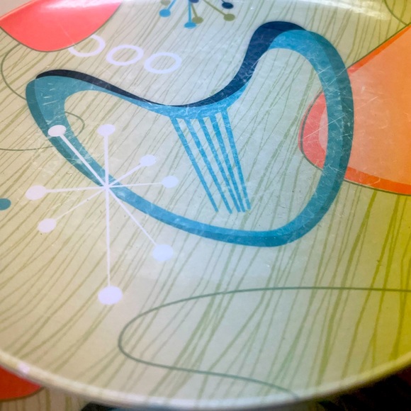 Mid Century Modern plates 5 in total made fromThermosaf polymer plastic 10 I ch - Picture 7 of 8